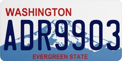 WA license plate ADR9903