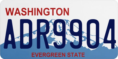 WA license plate ADR9904