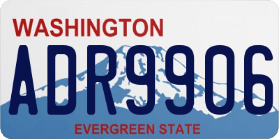 WA license plate ADR9906