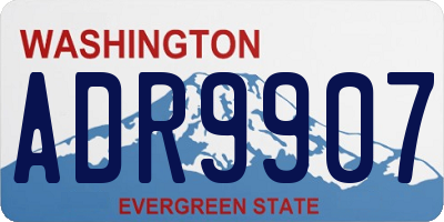 WA license plate ADR9907