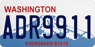 WA license plate ADR9911