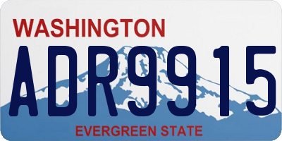 WA license plate ADR9915