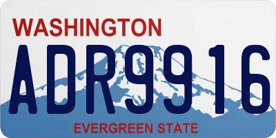 WA license plate ADR9916