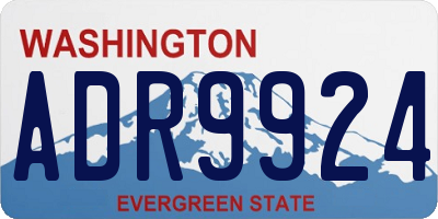 WA license plate ADR9924