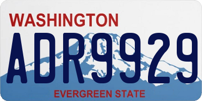 WA license plate ADR9929