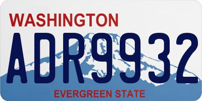 WA license plate ADR9932