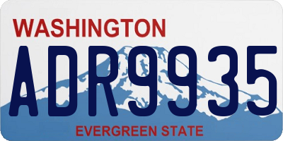 WA license plate ADR9935