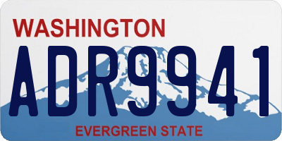 WA license plate ADR9941