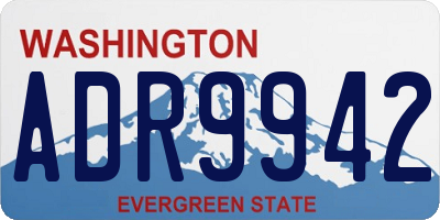 WA license plate ADR9942