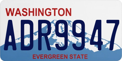 WA license plate ADR9947