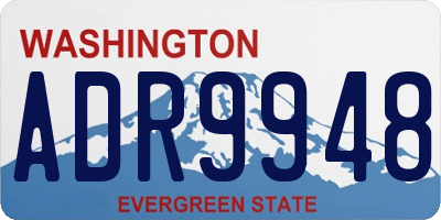 WA license plate ADR9948