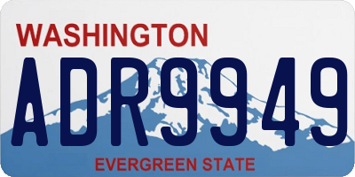 WA license plate ADR9949
