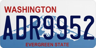WA license plate ADR9952