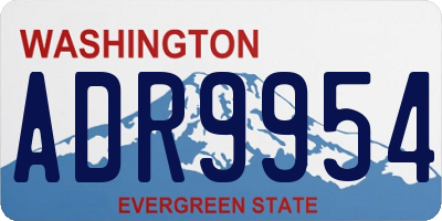 WA license plate ADR9954