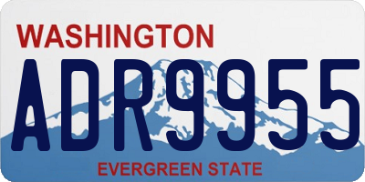 WA license plate ADR9955