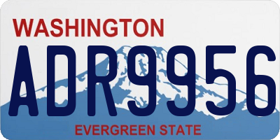 WA license plate ADR9956