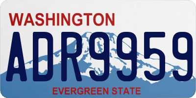 WA license plate ADR9959