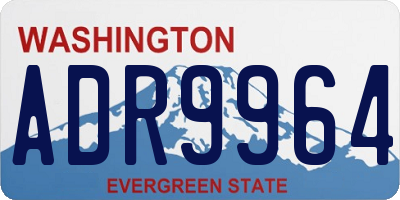 WA license plate ADR9964