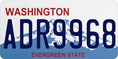 WA license plate ADR9968