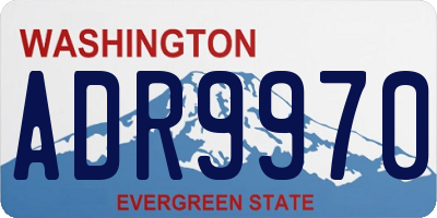 WA license plate ADR9970