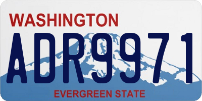 WA license plate ADR9971