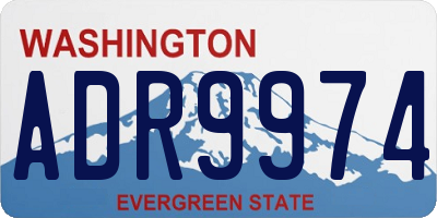 WA license plate ADR9974