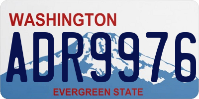 WA license plate ADR9976