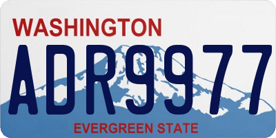 WA license plate ADR9977