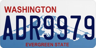 WA license plate ADR9979