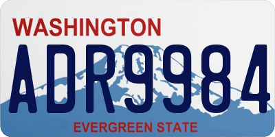WA license plate ADR9984