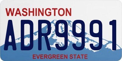 WA license plate ADR9991