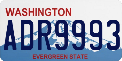 WA license plate ADR9993