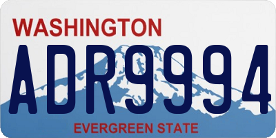 WA license plate ADR9994