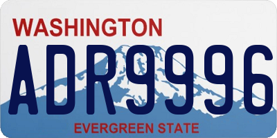 WA license plate ADR9996