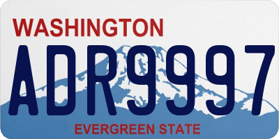 WA license plate ADR9997