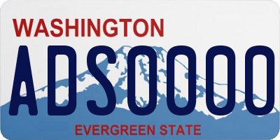 WA license plate ADS0000