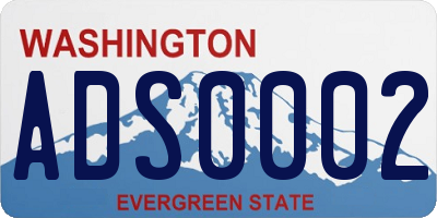 WA license plate ADS0002