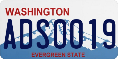 WA license plate ADS0019