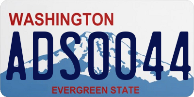 WA license plate ADS0044
