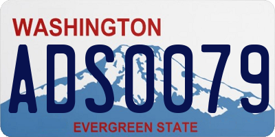 WA license plate ADS0079