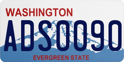 WA license plate ADS0090