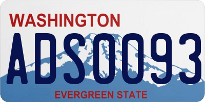 WA license plate ADS0093