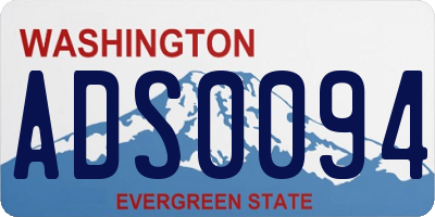 WA license plate ADS0094
