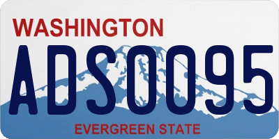 WA license plate ADS0095