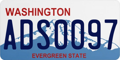WA license plate ADS0097