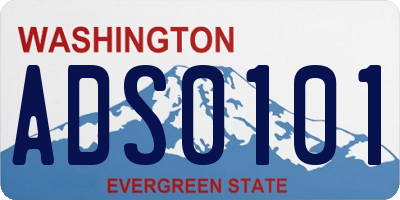 WA license plate ADS0101