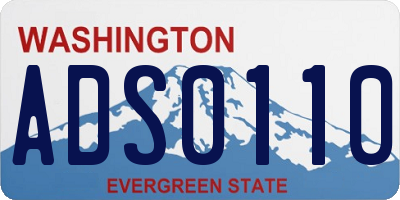 WA license plate ADS0110