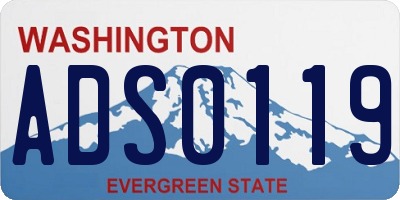 WA license plate ADS0119