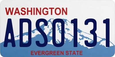 WA license plate ADS0131