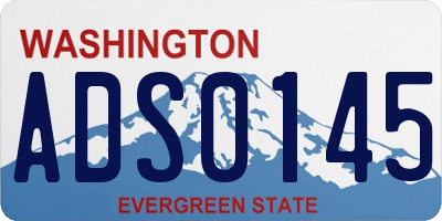 WA license plate ADS0145